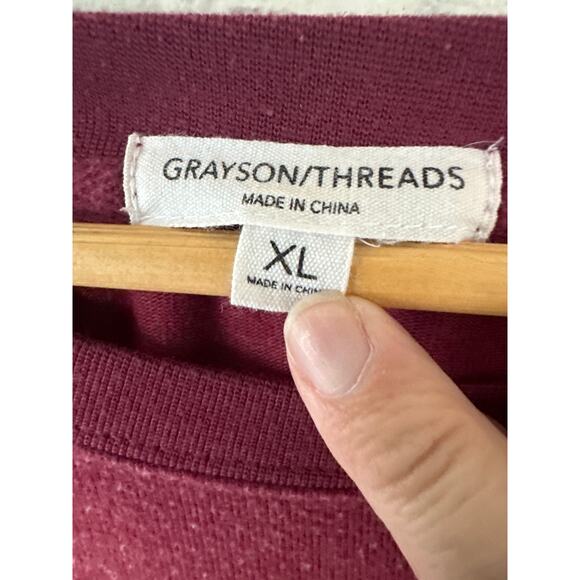 Grayson Threads - Peace Love Wine Pullover Shirt - Size XL - Maroon - Comfy! - Picture 2 of 5